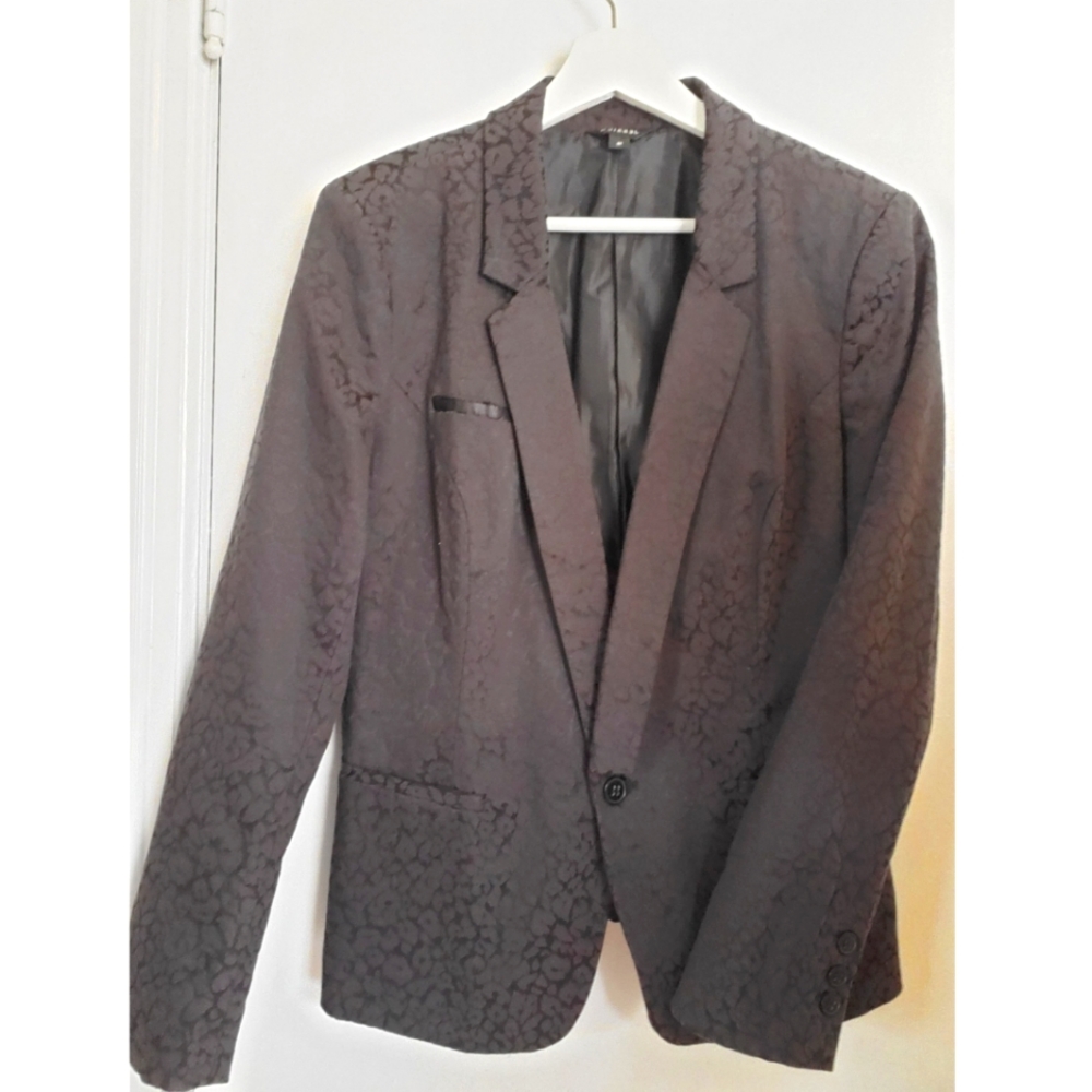 Black Leopard Print Jessica Blazer
